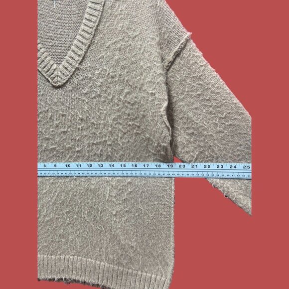 Wild Fable - Women's Long Sleeve V-Neck Sweater - Brown - XXS - Picture 3 of 11